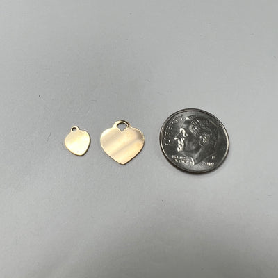 BCH03 Blank Heart 7mm Wide Charm (Pack of 3)