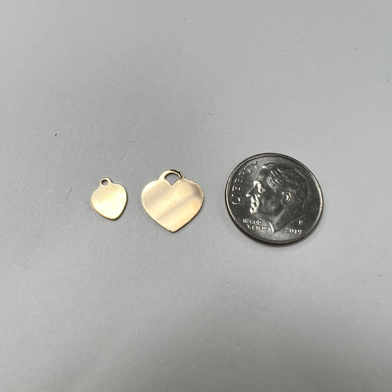 BCH03 Blank Heart 7mm Wide Charm (Pack of 3)