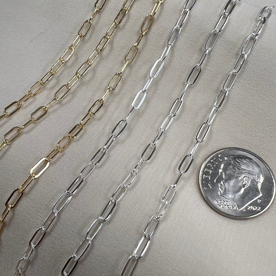 CX55: 2.6mm Paperclip #3 Chain By the Foot