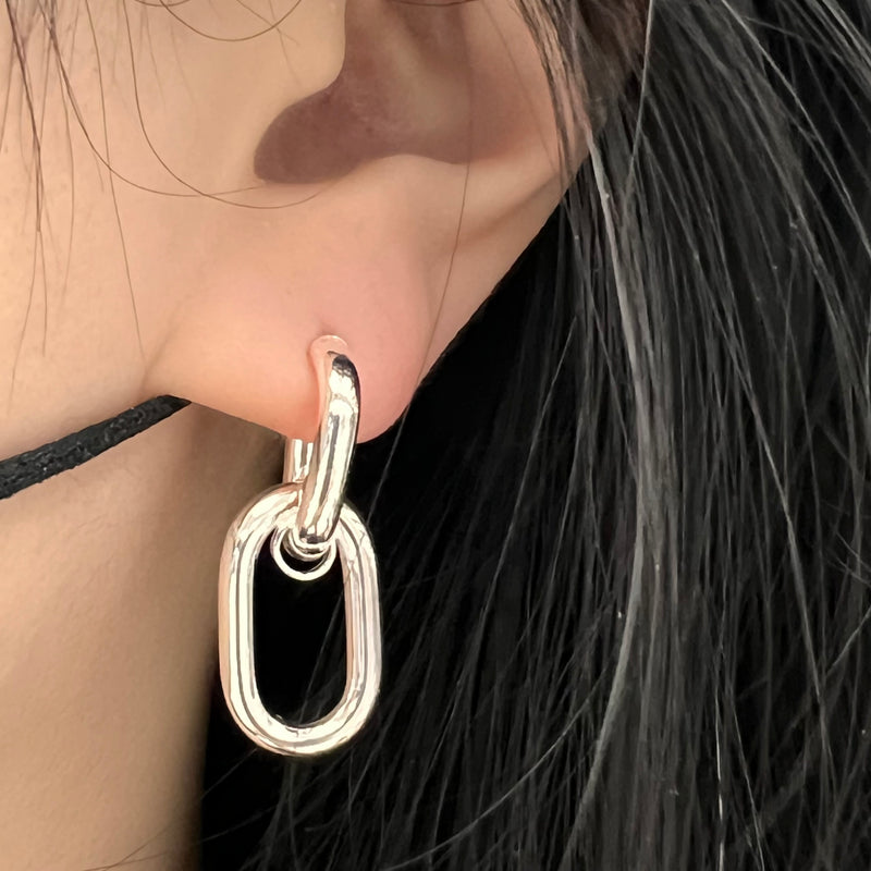 Paperclip Stud Earrings - 5033
