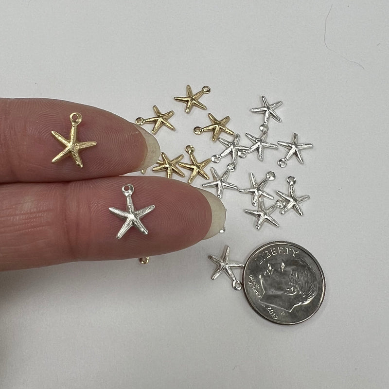 CH-25 Starfish 8mm Wide Charms (Pack of 6)