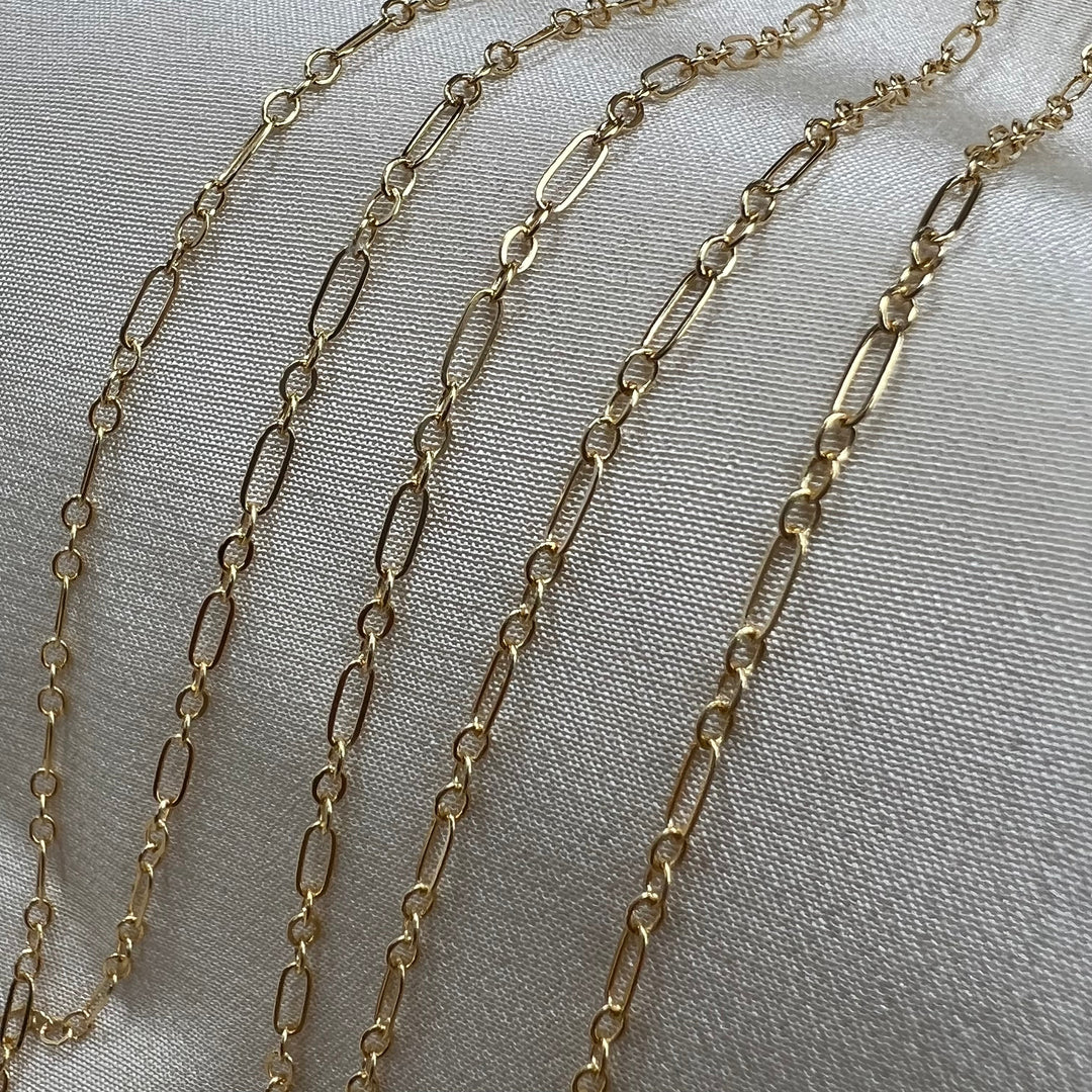 CX38S: Long + Short 1.7mm small PC chain by the foot