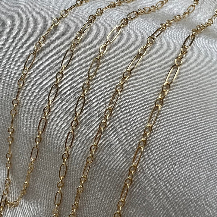 CX38S: Long + Short 1.7mm small PC chain by the foot