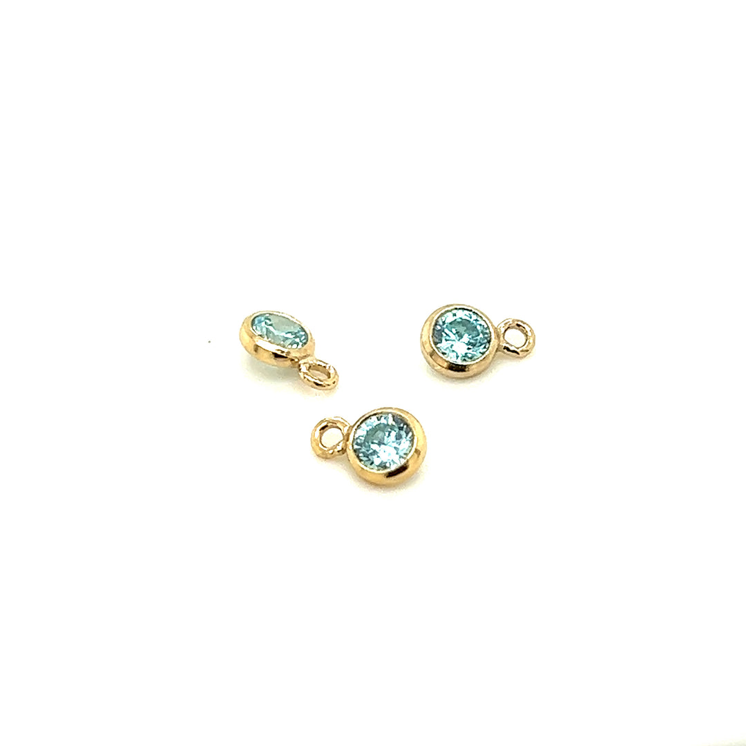 CH49 - 3mm Birthstone CZ Charms (Pack of 3)