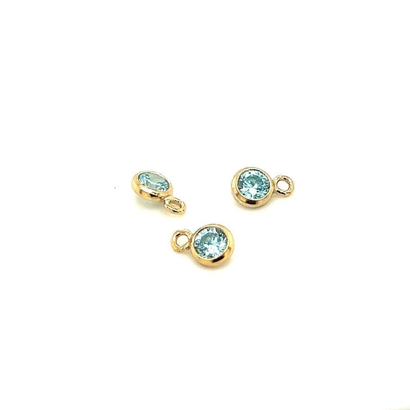 3mm Birthstone CZ Charms (Pack of 3)