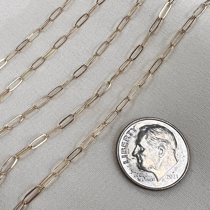 14kt Gold Paperclip 