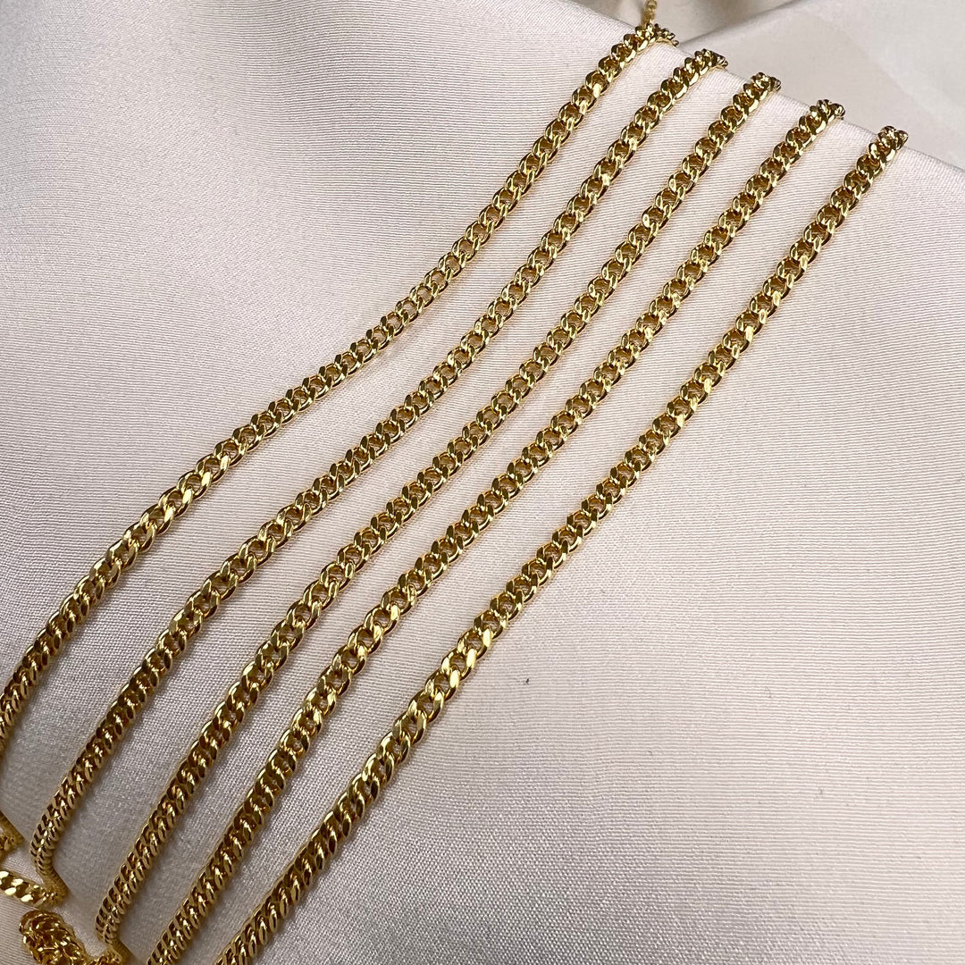 CX10: 2.9mm Half Round Curb Chain by the foot