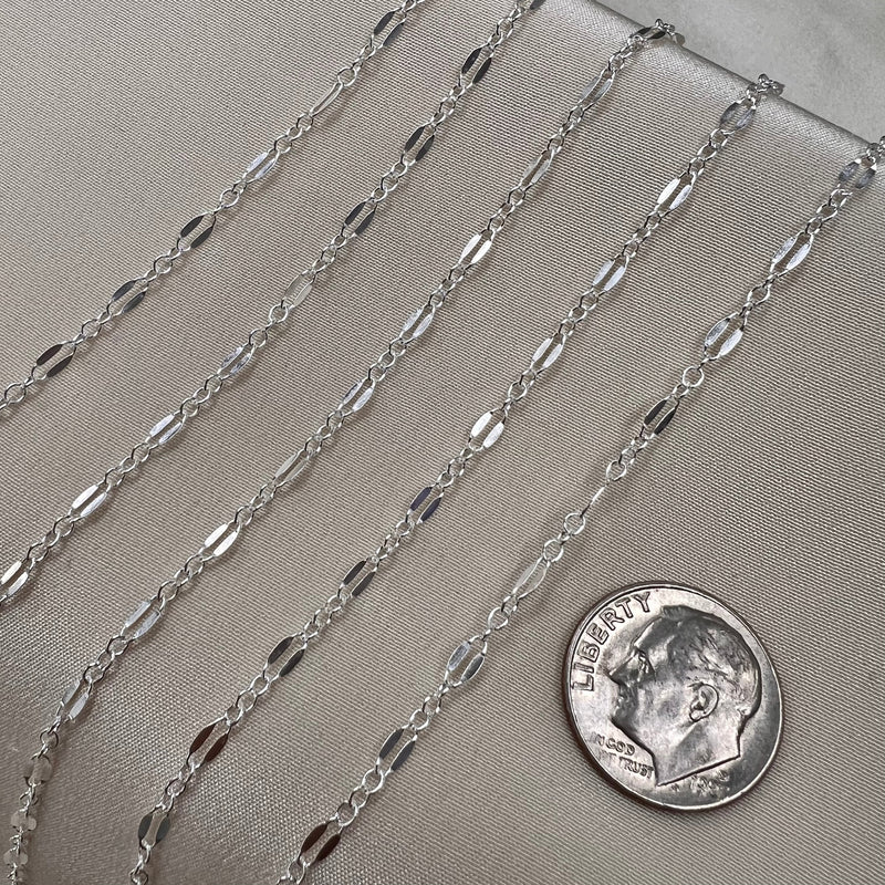 CX36S: Long + Short Lace Small Chain - By the Foot