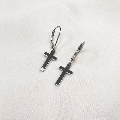 Cross Earrings on French Hook