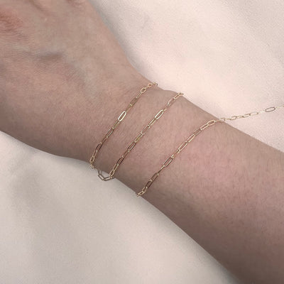 14kt Gold Paperclip #2 - by the Inch