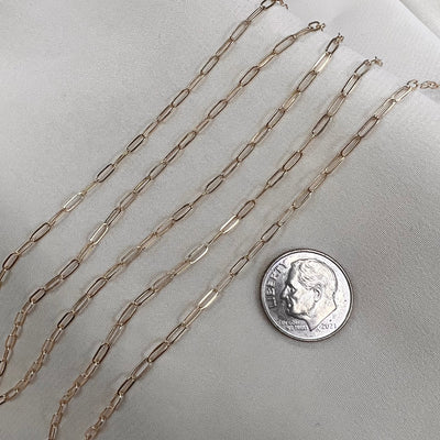 14kt Gold Paperclip #2 - by the Inch