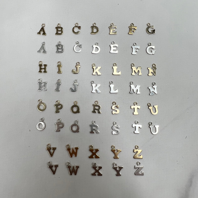 Single Letter Charm 14kt Gold Filled