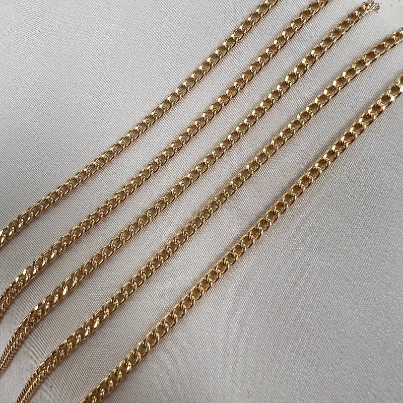 Curb Chain - 2.5mm Wide - 14kt Gold Filled Chain by the foot