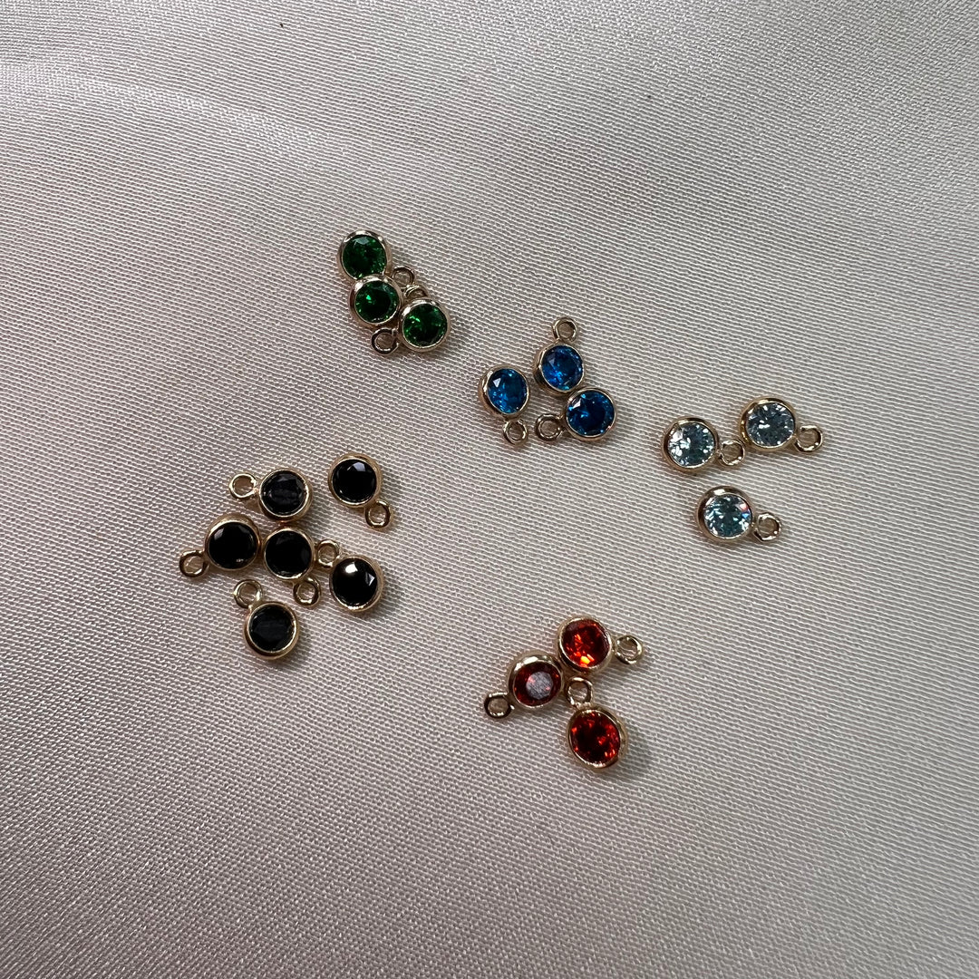 CH49 - 3mm Birthstone CZ Charms (Pack of 3)