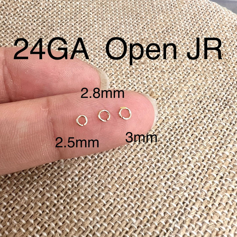 24GA Open Jump Rings - 14kt Gold
