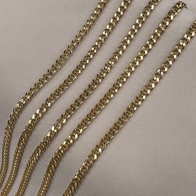 Curb Chain - 3.4mm wide - 14kt Gold Filled Chain by the foot