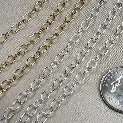 Oval Round Extension Chain - by the foot