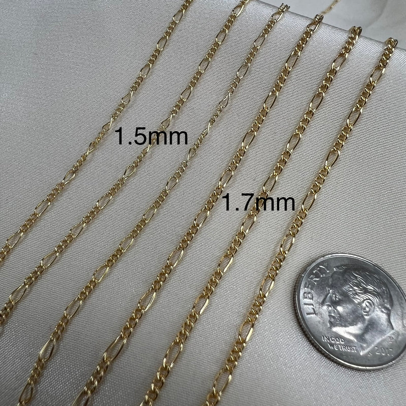 Figaro Chain - 1.5mm - By the foot