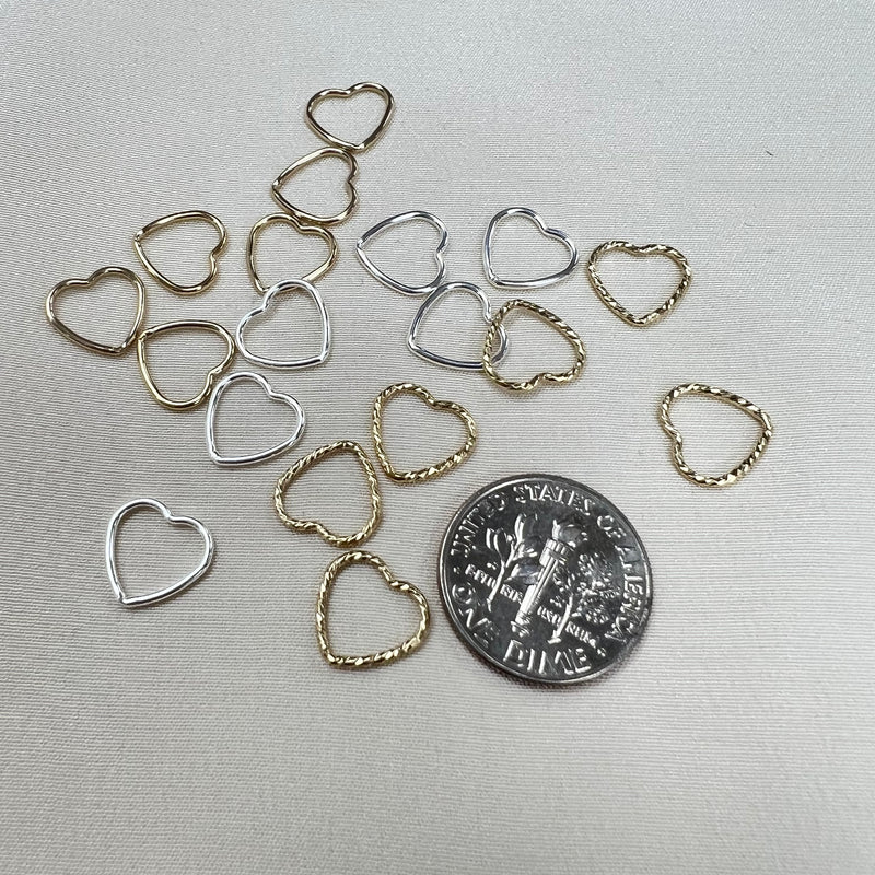 CN01 Heart Connector 10mm Wide (Pack of 6)