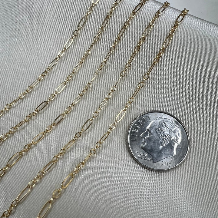 CX38S: Long + Short 1.7mm small PC chain by the foot