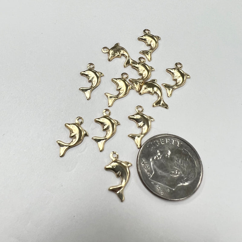 CH-23 Dolphin 7mm Wide Charm (Pack of 6)