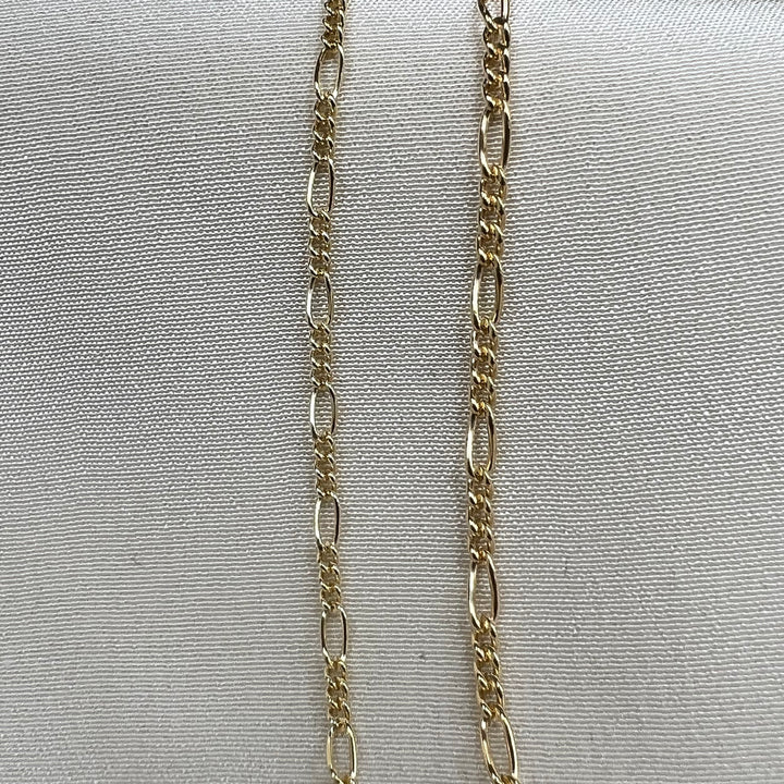 CX28: 1.5mm Round Figaro Chain by the foot
