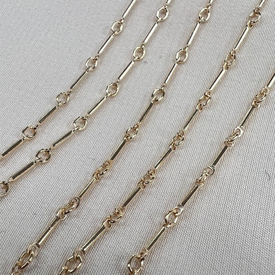 Straight Bar 1mm thick Chain by the foot