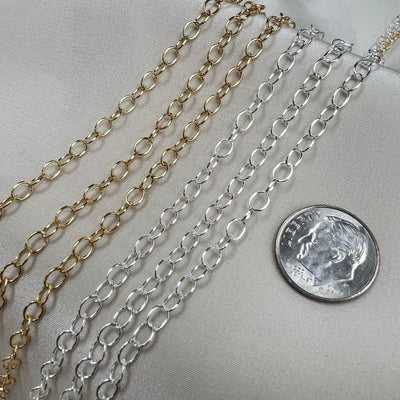 Oval Round Extension Chain - by the foot
