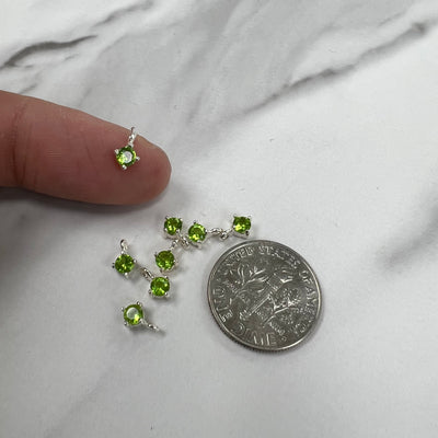 3mm CZ Drop Perpendicular Ring Charms (Pack of 3)