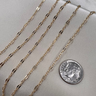 CX36S: Long + Short Lace Small Chain - By the Foot