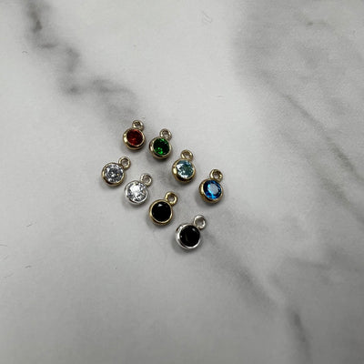 3mm Birthstone CZ Charms (Pack of 3)