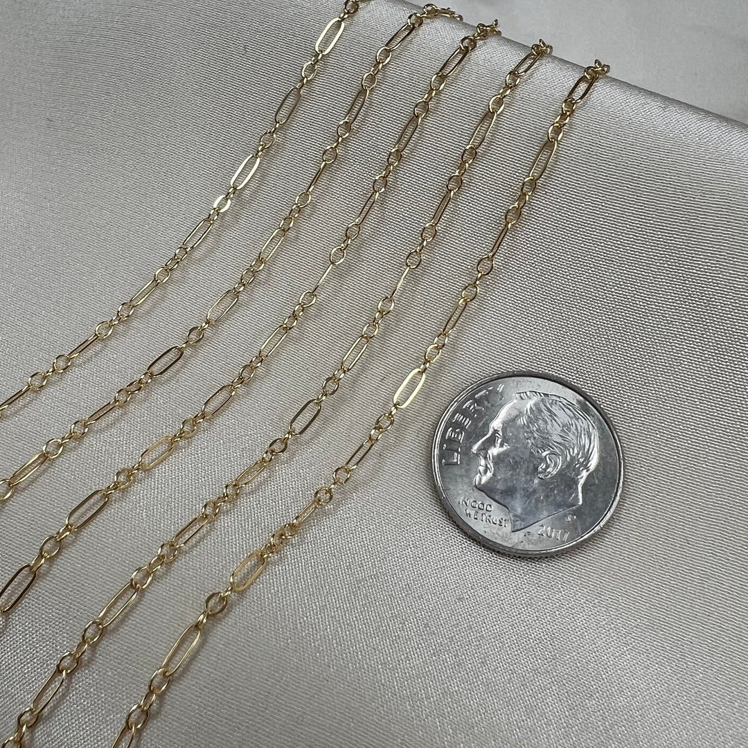 CX38S: Long + Short 1.7mm small PC chain by the foot