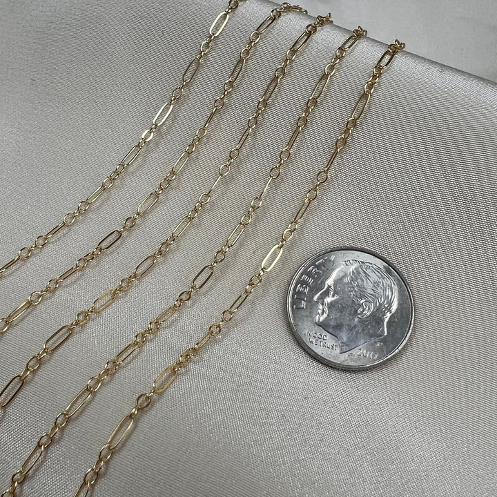 CX38S: Long + Short 1.7mm small PC chain by the foot