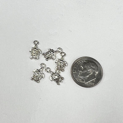 CH24 Turtle 7mm wide SS Charms (Pack of 3)