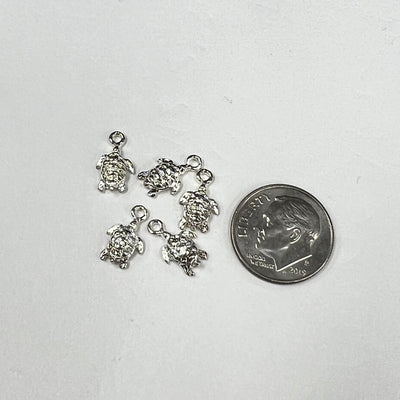 CH-24 Turtle 7mm wide SS Charms (Pack of 3)