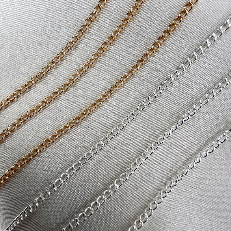 Curb Chain - 1.7mm-  by the foot