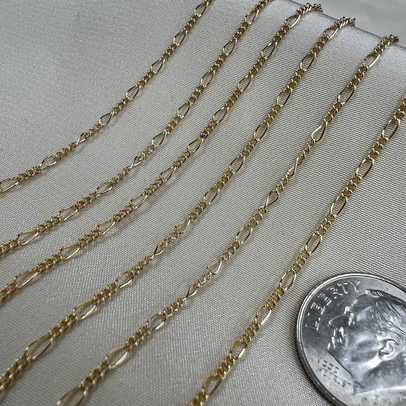 Figaro Chain - 1.5mm - By the foot