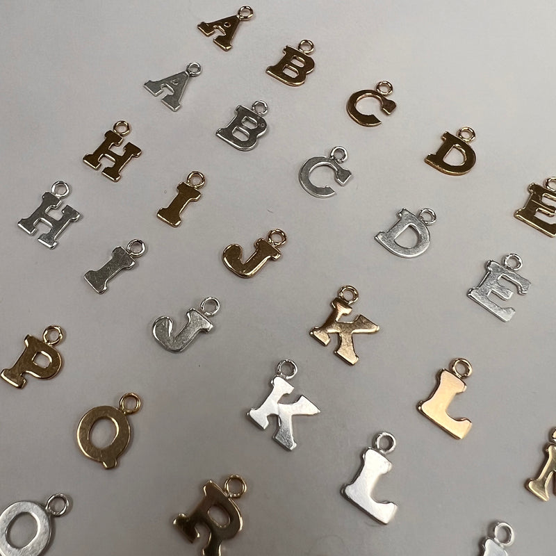 Single Letter Charm 14kt Gold Filled