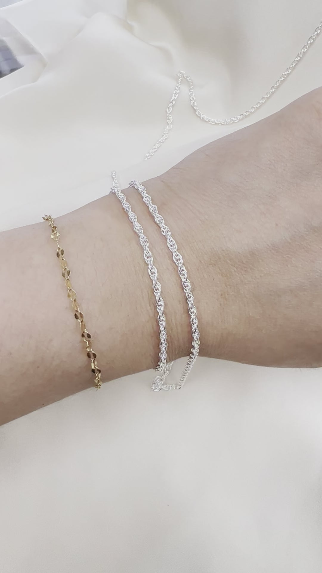 CX65-CHP - Champange Rope Chain by the foot