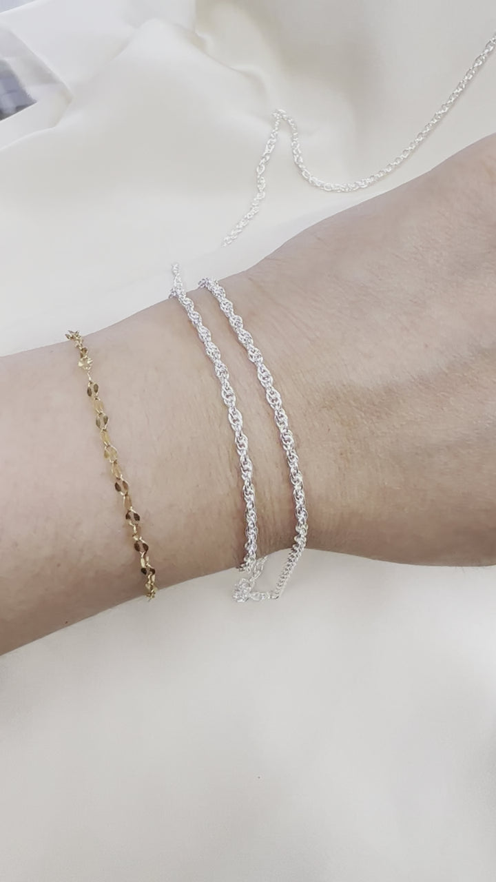 CX65-CHP - Champange Rope Chain by the foot