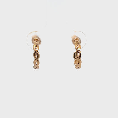 OT-2E05 - Woven C Post GF Earrings