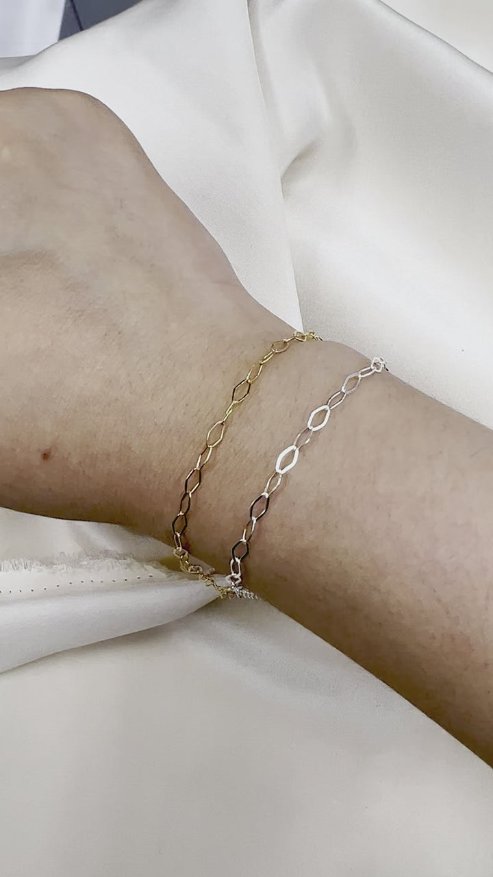 CX16: 3mm Diamond Flat Link Chain by the foot