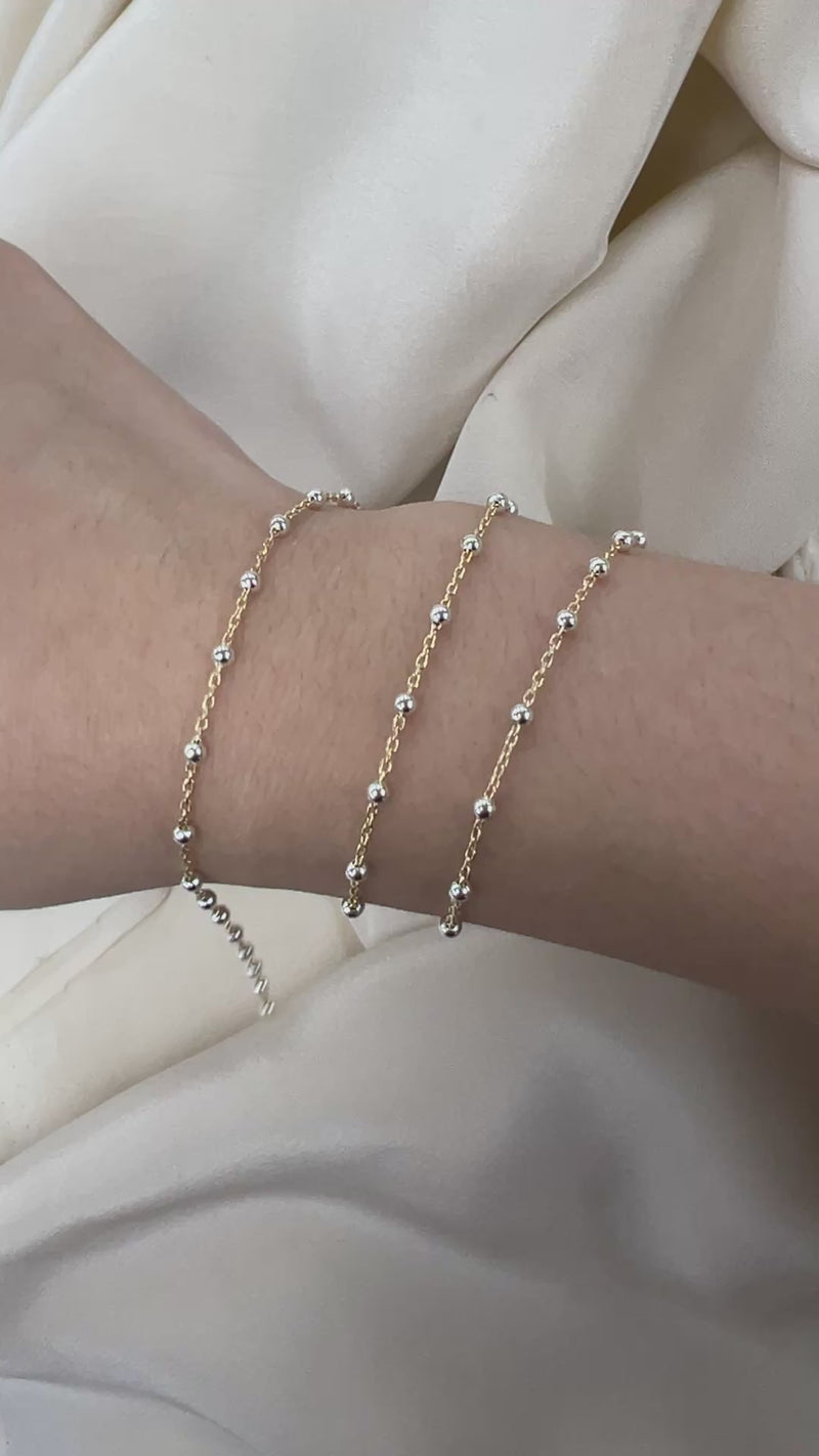 CX143: Mixed Metal 2 Tone Large Satellite Chain by the foot (26ga Jump Ring)