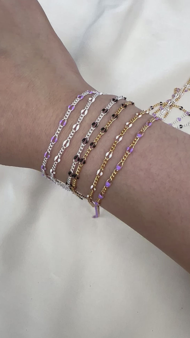 CX80: Figaro Enamel Chain by the foot