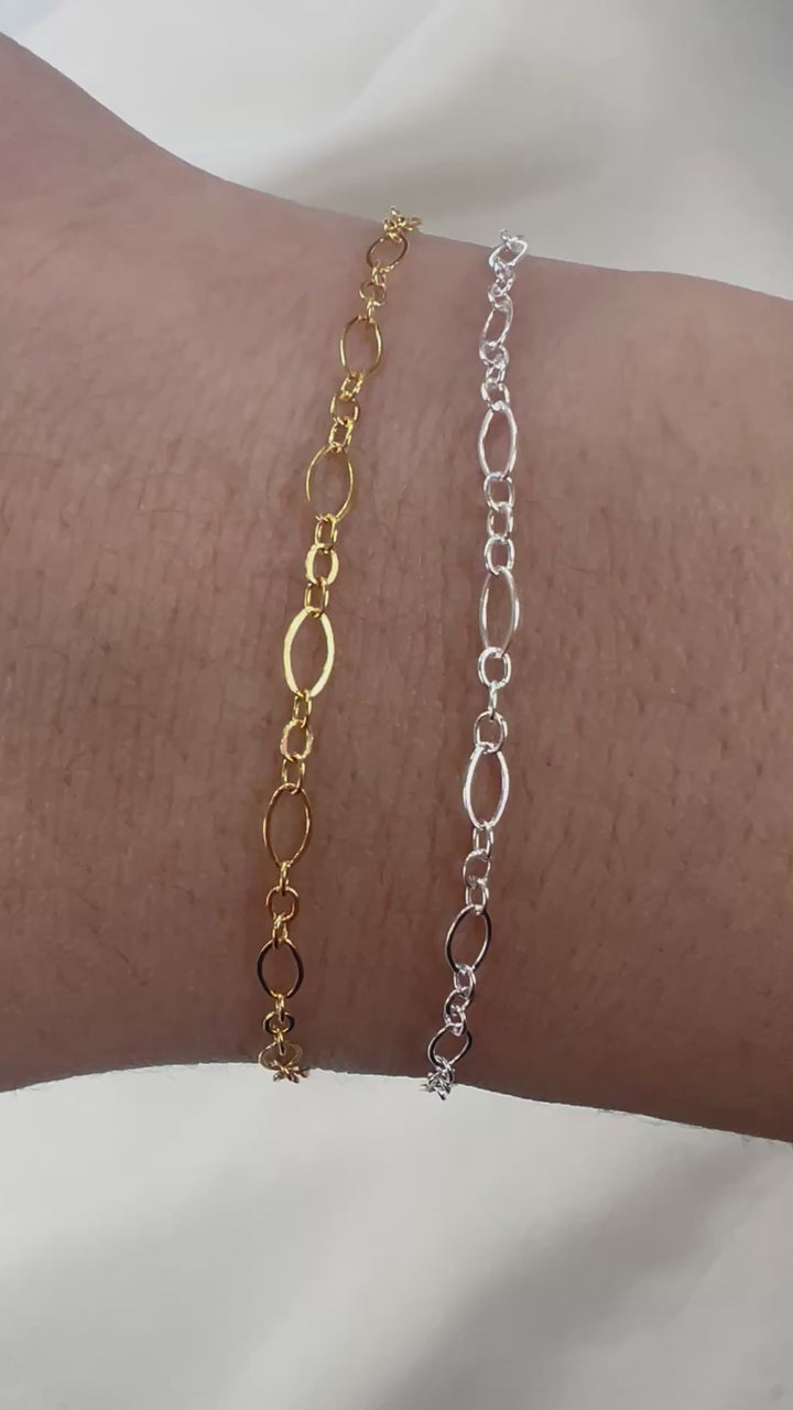 CX123: 2.2mm Long + Short Oval Chain by the foot