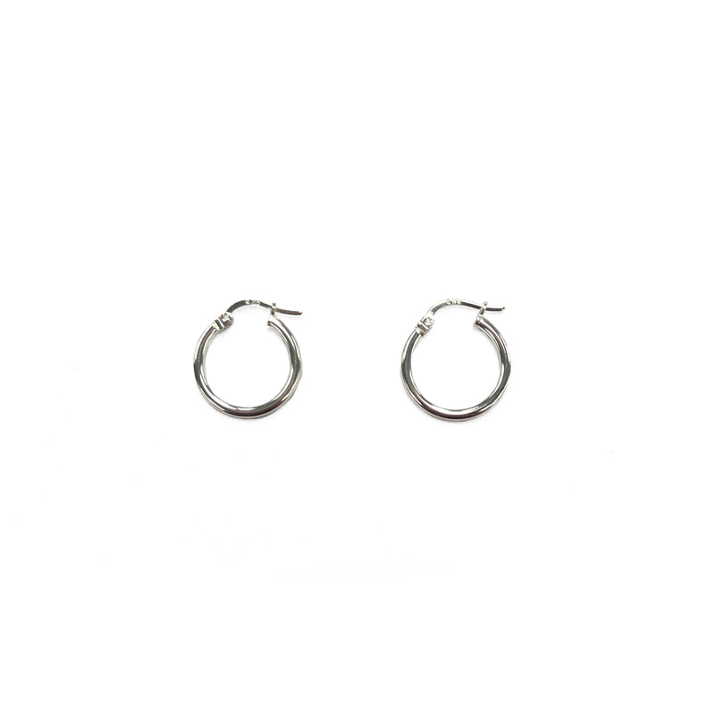 2mm Round Sterling Silver Hoops