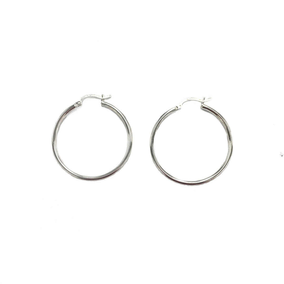 2mm Round Hoops - Sterling Silver