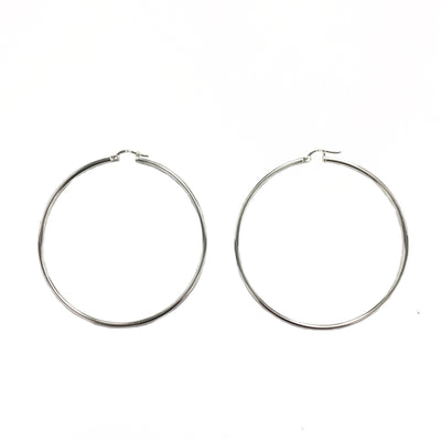 2mm Round Sterling Silver Hoops