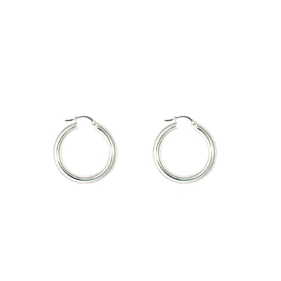 Round Hoop 4mm Thick 28mm Wide Earrings