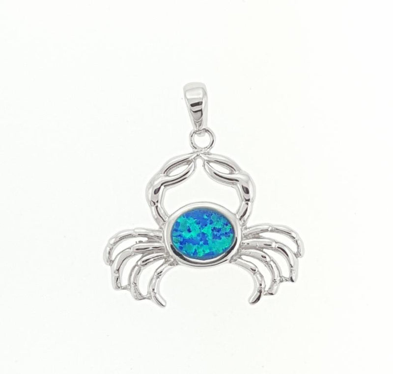 Opal Crab Pendant